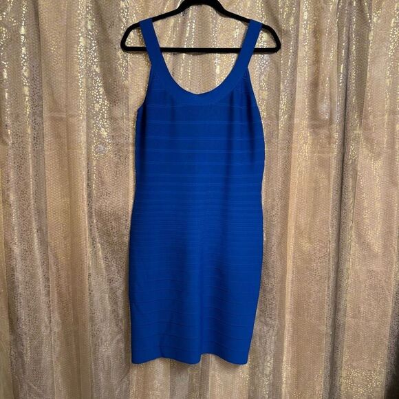BCBG New York Olympia Royal Blue Bandage Bodycon Stretchy Mini Dress M NWT - Picture 1 of 7